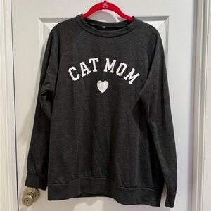 Cat Mom Gray Sweatshirt (Amazon)